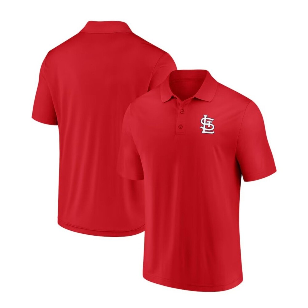 FANATICS St. Louis Cardinals Red Logo Polo Shirt Size Large‎